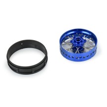 Rueda delantera V2 de aluminio Pro-Spec azul-azul 1/4 Promoto-SM Pro-line PRO284700T1 (3)