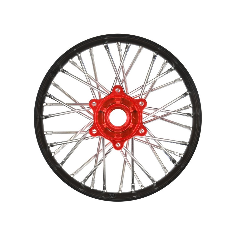 Pro-line 1-4 Pro-Spec Aluminum V2 Bead Rear Wheel Black-Red : Promoto-MX PRO283700T2 Pro-line 1-4 Pro-Spec Aluminum V2 Bead Rear Wheel Black-Red : Promoto-MX PRO283700T2