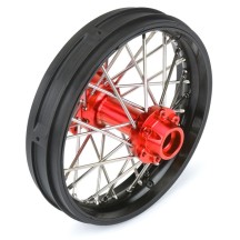 Pro-line 1-4 Pro-Spec Aluminum V2 Bead Rear Wheel Black-Red : Promoto-MX PRO283700T2