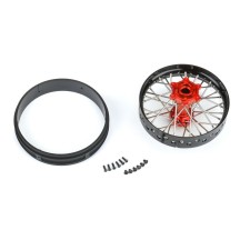 Pro-line 1-4 Pro-Spec Aluminum V2 Bead Rear Wheel Black-Red : Promoto-MX PRO283700T2