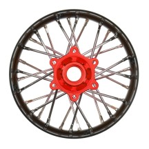 Rueda trasera V2 aluminio Pro-Spec negro-rojo 1/4