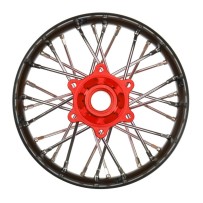 Pro-line 1-4 Pro-Spec Aluminum V2 Bead Rear Wheel Black-Red : Promoto-SM PRO284800T2