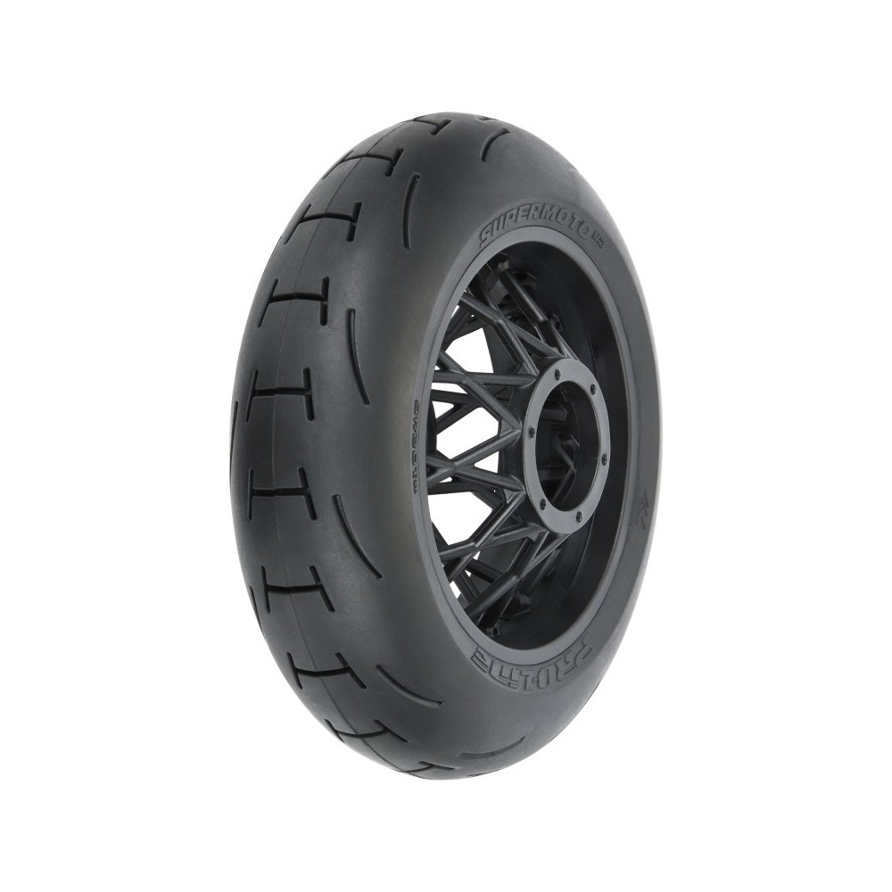 Pro-line 1-4 Supermoto 2.0 S3 Rear Tire MTD Black Supermoto Wheel: MX-SM PRO1024510