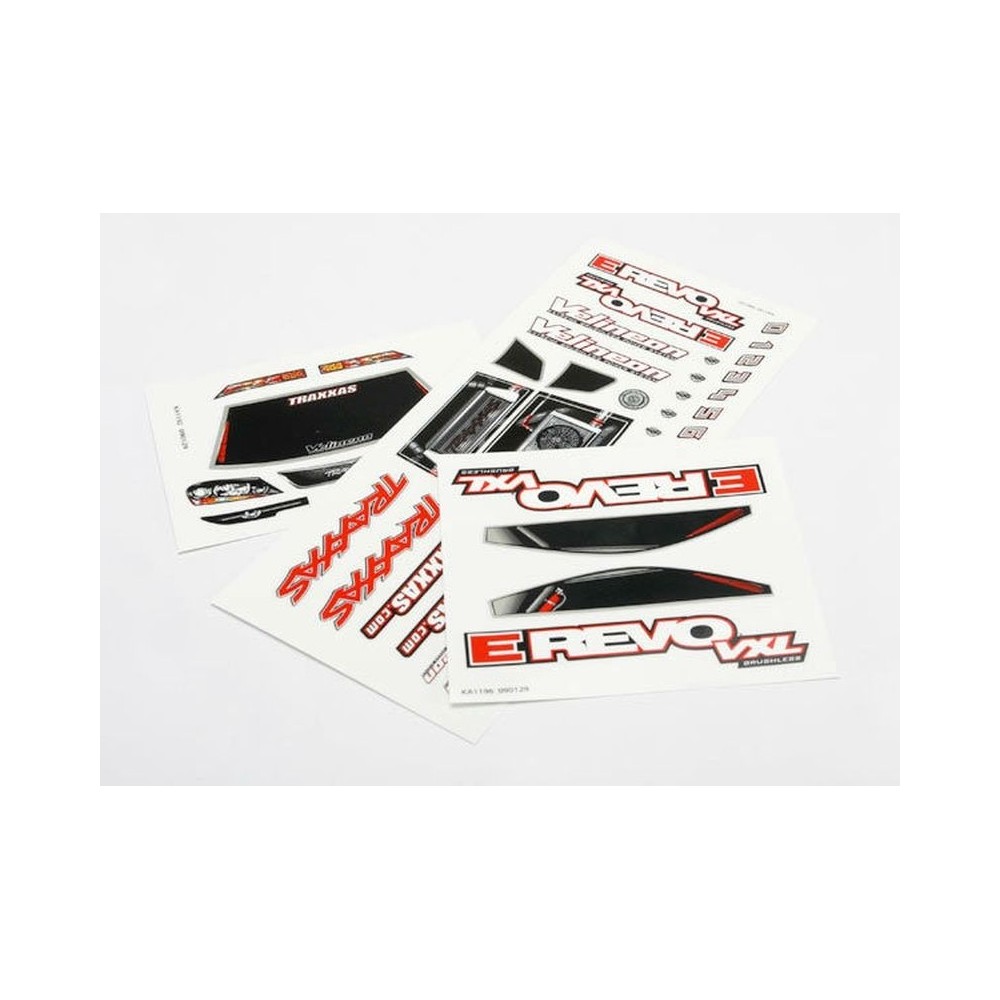 Traxxas Decal sheets 1-16 e-revo vxl TRX7113 Traxxas Decal sheets 1-16 e-revo vxl TRX7113
