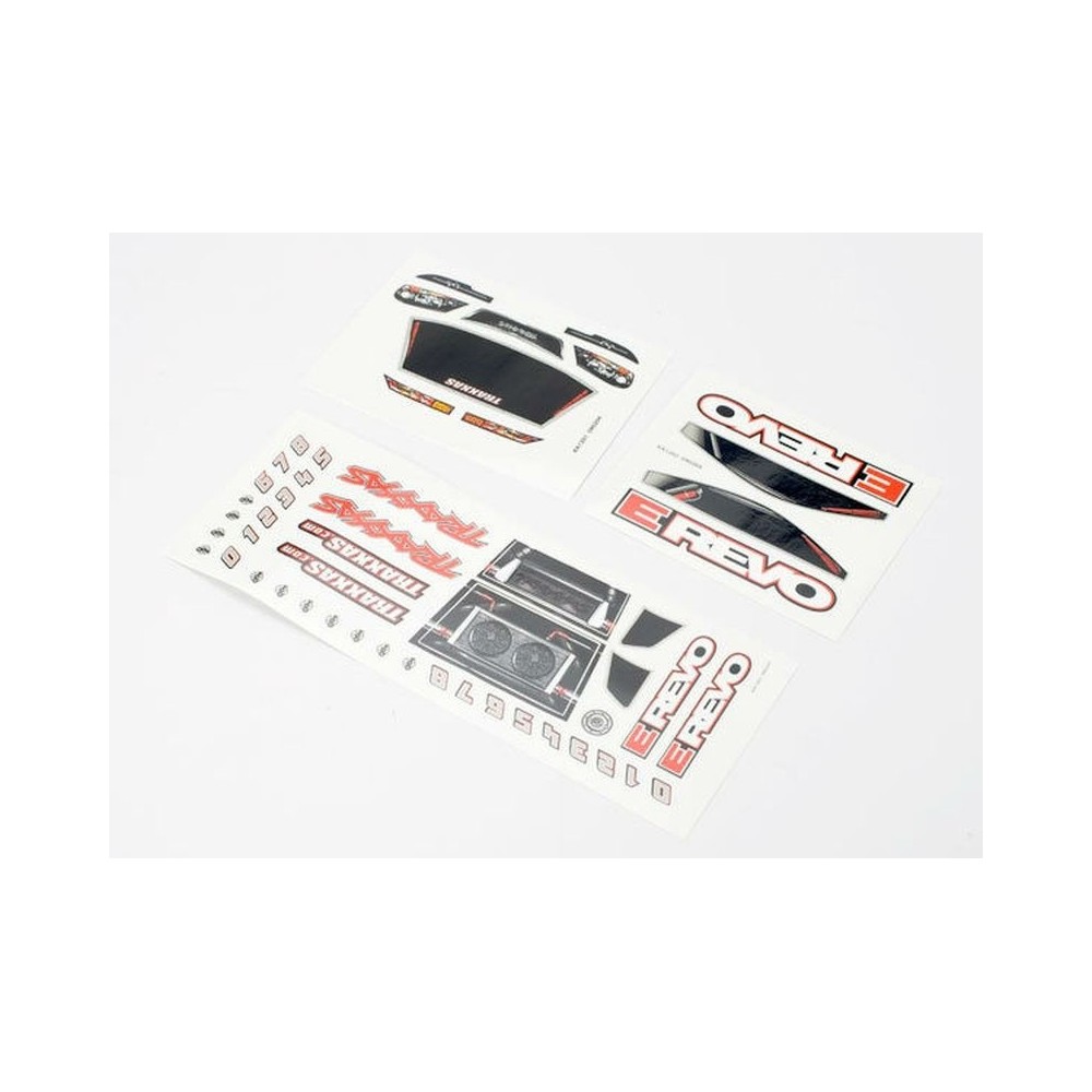 Láminas de calcomanías E-Revo 1/16 Traxxas TRX7114 Láminas de calcomanías E-Revo 1/16 Traxxas TRX7114