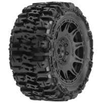 Pro-line 1-6 Trencher F-R 5.7” Tires Mounted 24mm Black Raid 8x48 Hex PRO1024010