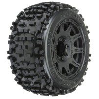Pro-line 1-8 Badlands F-R 3.8 MT Tires Mounted 17mm Black Raid PRO117810