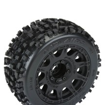Neumáticos Badlands 3.8 delantera y trasera 17mm llantas negras Raid 1/8 Pro-line PRO117810 (5)