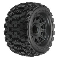Pro-line 1-8 Badlands MX38 F-R 3.8 MT Tires Mounted 17mm Black Raid PRO1012710