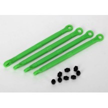 Varillas de convergencia compuesto moldeado verde 4 unidades con rótulas huecas Traxxas TRX7138G