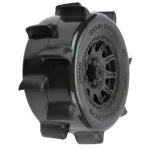 Pro-line 1-8 Sand Paw HP BELTED F-R 3.8 MT Tires Mounted 17mm Black Raid PRO1026810