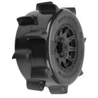 Pro-line 1-8 Sand Paw HP BELTED F-R 3.8 MT Tires Mounted 17mm Black Raid PRO1026810