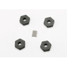 Traxxas Wheel hubs hex (4) axle pins (1.5x8mm) (4) TRX7154