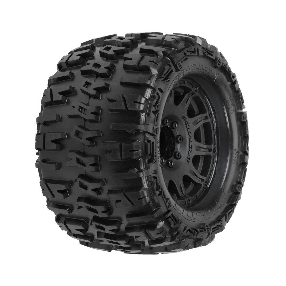 Pro-line 1-8 Trencher X F-R 3.8 MT Tires Mounted 17mm Black Raid PRO118410