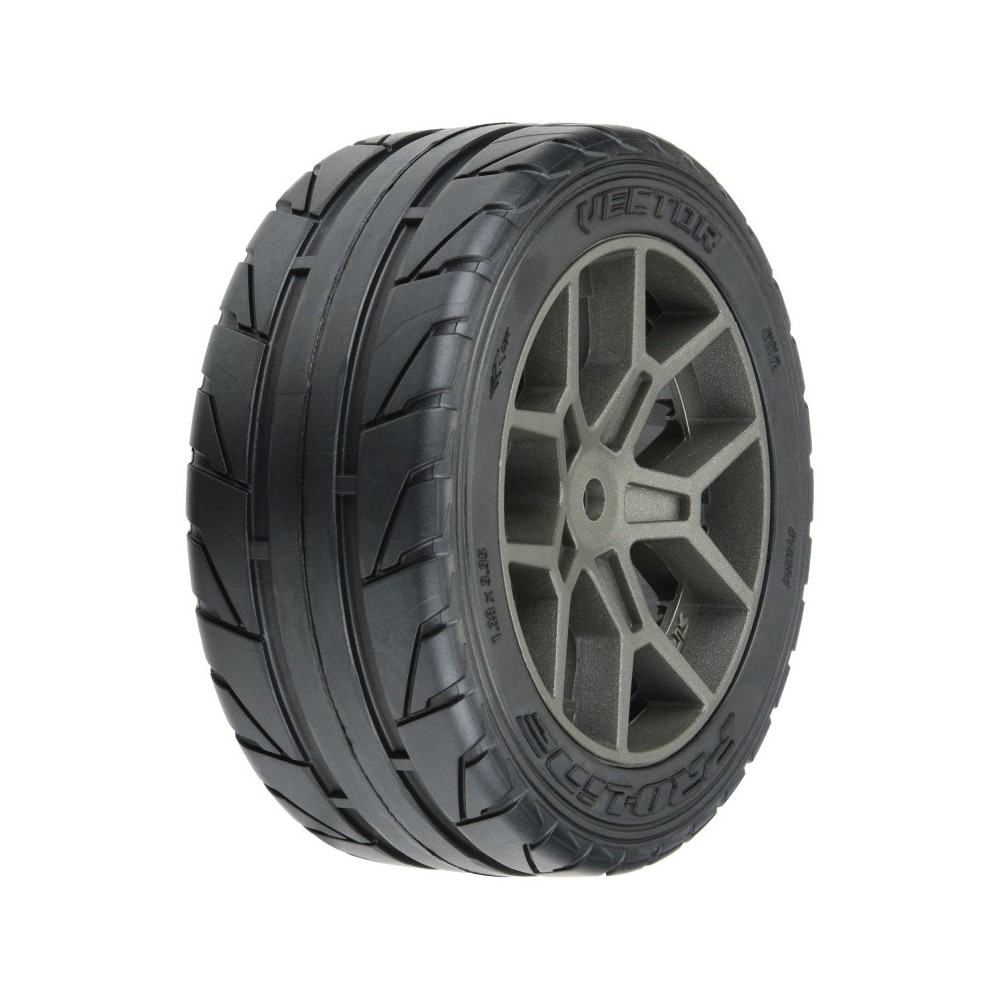 Pro-line 1-8 Vector S3 Front-Rear 35-85 2.4 Belted Mounted Tires 14mm Gray: Vendetta PRO1020410 Pro-line 1-8 Vector S3 Front-Rear 35-85 2.4 Belted Mounted Tires 14mm Gray: Vendetta PRO1020410