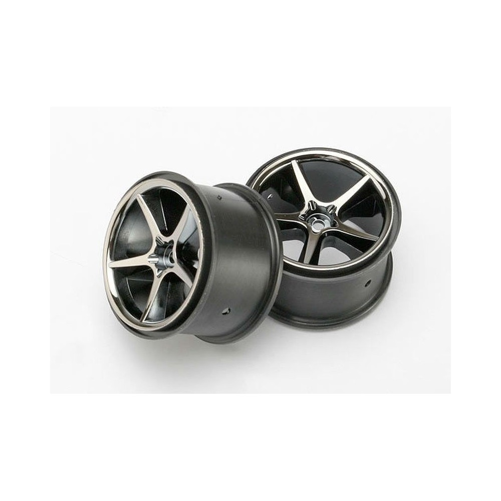 Llantas gemini cromo negro Traxxas TRX7172A Llantas gemini cromo negro Traxxas TRX7172A