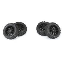 Pro-line Badlands MX 1.9 Buggy Tires MTD Mach-10 Black Wheels: Typhon GROM PRO1024610