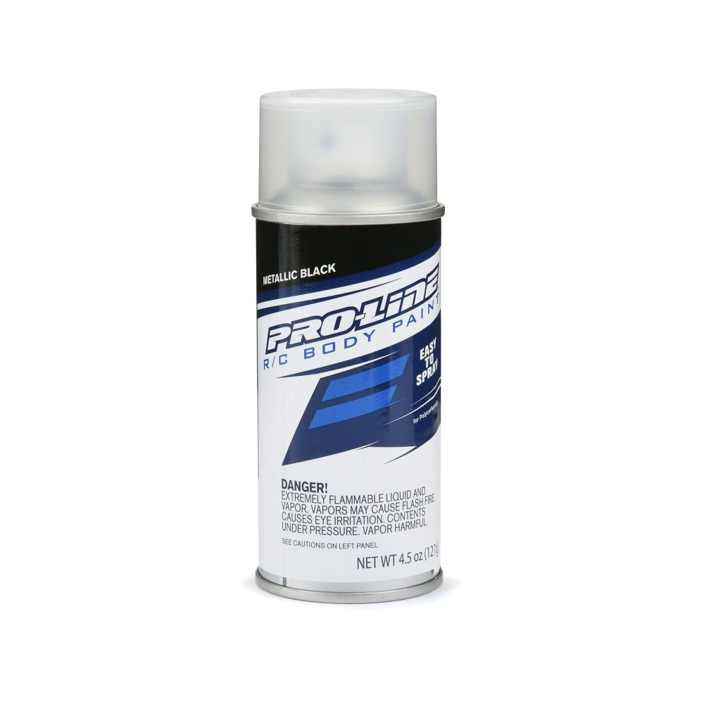 Pintura en aerosol para carrocería RC negro metálico Pro-line PRO643702 Pintura en aerosol para carrocería RC negro metálico Pro-line PRO643702