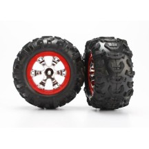 Ruedas geode cromo rojo anillos beadlock Traxxas TRX7272