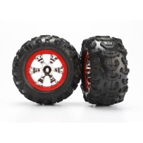 Ruedas geode cromo rojo anillos beadlock Traxxas TRX7272