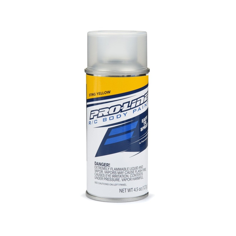 Pintura en aerosol para carrocería RC amarillo Sting Pro-line PRO643608