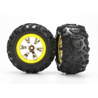 Ruedas geode cromo amarillo anillos beadlock Traxxas TRX7276