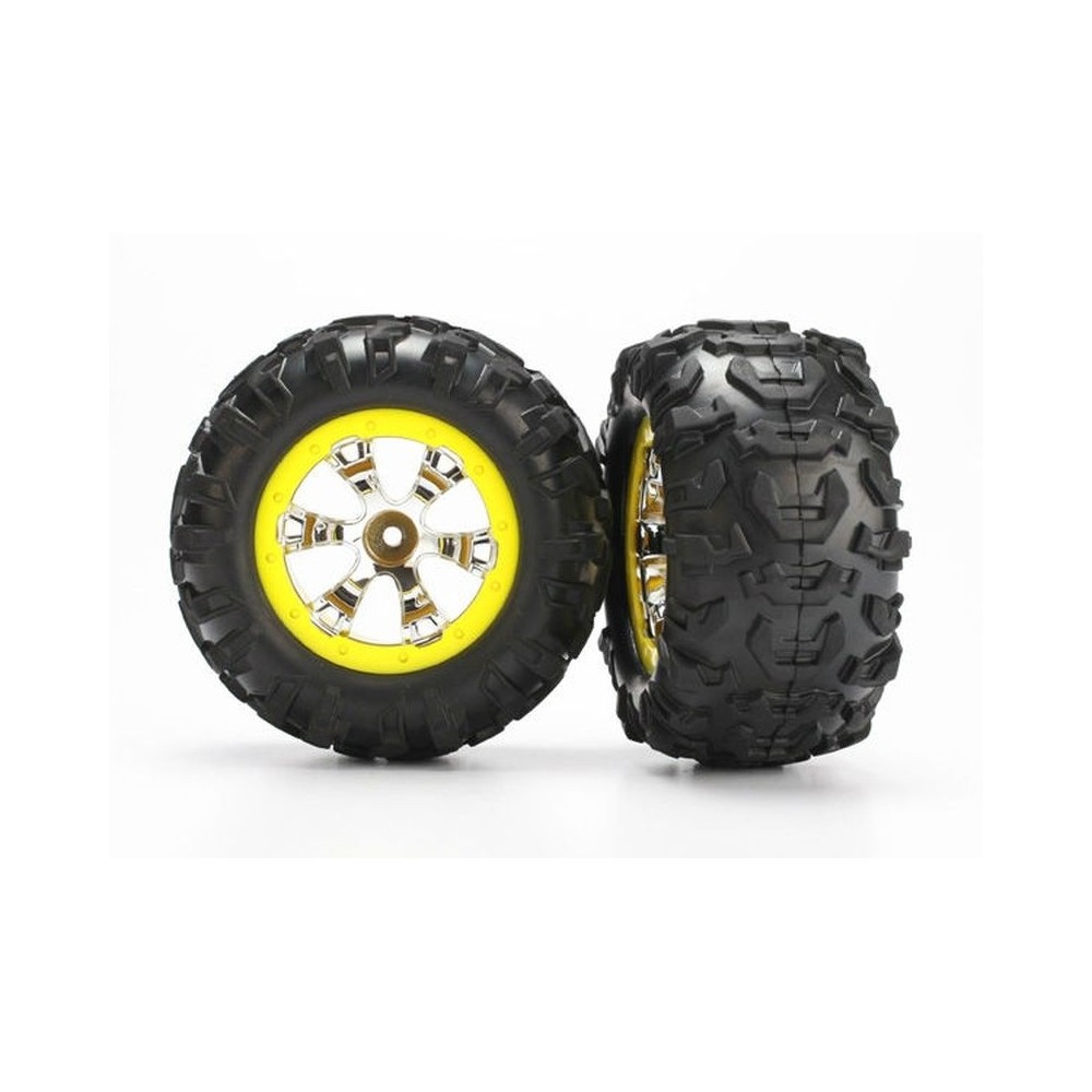 Ruedas geode cromo amarillo anillos beadlock Traxxas TRX7276 Ruedas geode cromo amarillo anillos beadlock Traxxas TRX7276