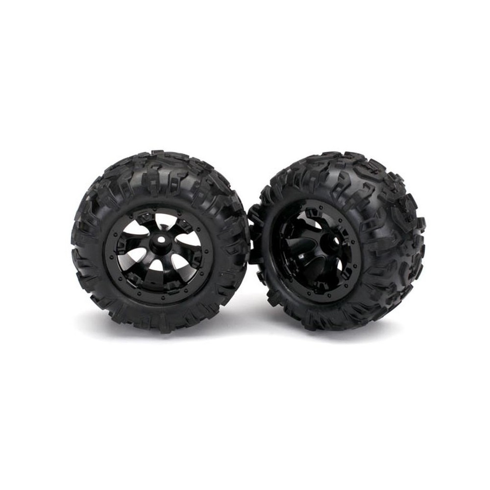 Traxxas Tires and wheels assembled glued (geode black beadlock style wheels) TRX7277 Traxxas Tires and wheels assembled glued (geode black beadlock style wheels) TRX7277