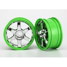 Traxxas Wheels volk racing te37 (chrome green) (2) TRX7374