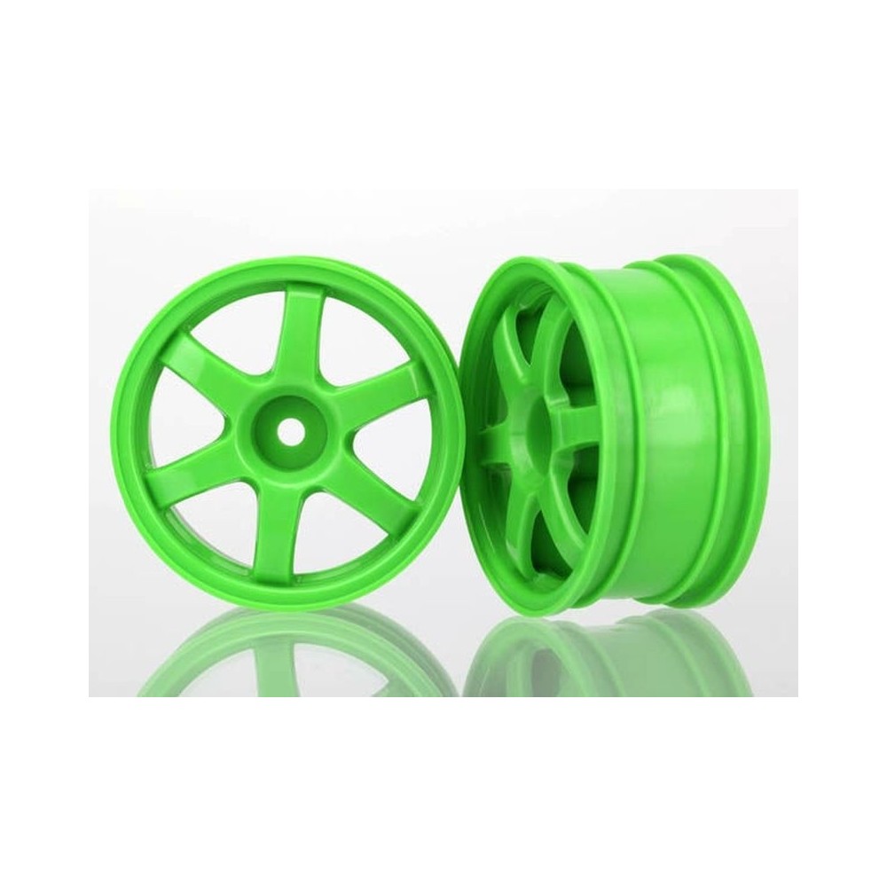 Llantas volk racing TE37 verde hexágono 12mm Traxxas TRX7374A