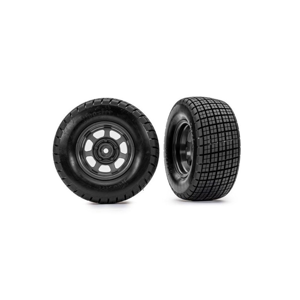 Ruedas montadas Hoosier dirt oval gris Traxxas TRX10473 Ruedas montadas Hoosier dirt oval gris Traxxas TRX10473