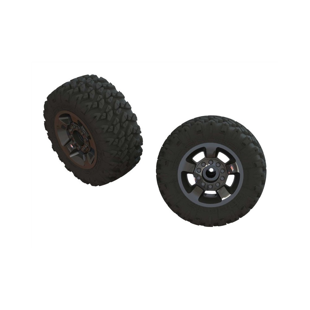 Arrma 1-10 RAGNAROK MT Front-Rear 2.8 Pre-Mounted Tires ST 14mm Hex Black Chrome ARA550053 Arrma 1-10 RAGNAROK MT Front-Rear 2.8 Pre-Mounted Tires ST 14mm Hex Black Chrome ARA550053