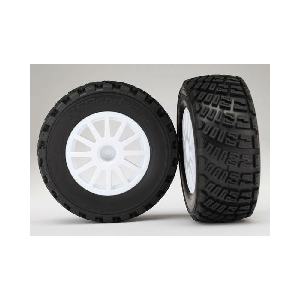 Traxxas Tires and Wheels Assembled Glued 1-10 Rally VXL - White TRX7473 Traxxas Tires and Wheels Assembled Glued 1-10 Rally VXL - White TRX7473