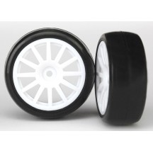 LaTrax Wheel And Tyre Set (White-Slick) TRX7572