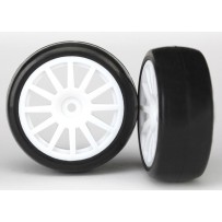 LaTrax Wheel And Tyre Set (White-Slick) TRX7572