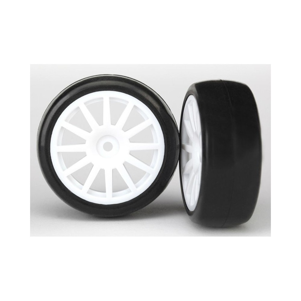 LaTrax Wheel And Tyre Set (White-Slick) TRX7572 LaTrax Wheel And Tyre Set (White-Slick) TRX7572