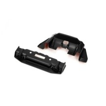 Arrma 1-7 Painted Splitter And Diffuser Black and Orange: FELONY 6S BLX ARA410010