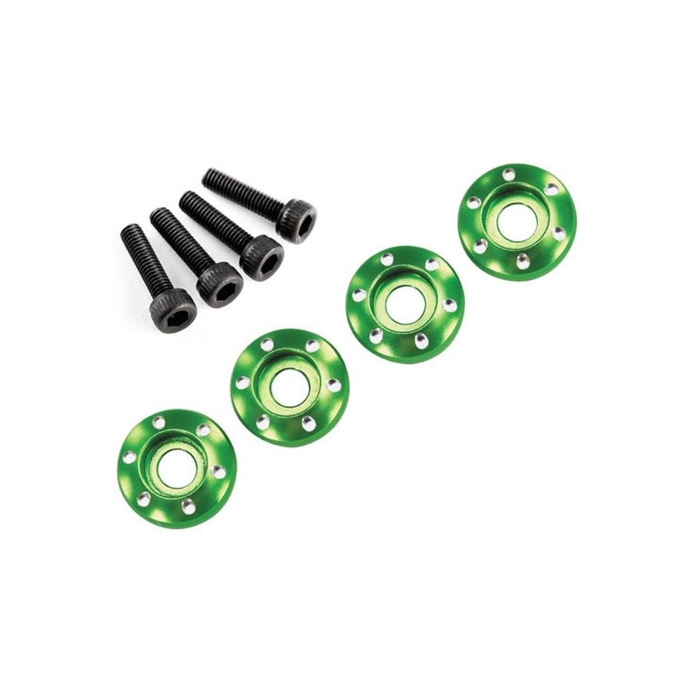 Tuerca arandela rueda aluminio verde Traxxas TRX7668G