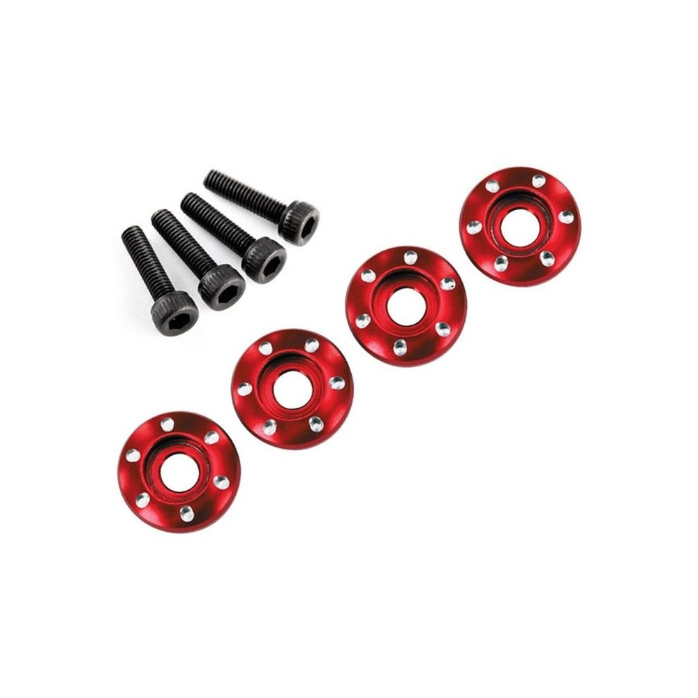 Tuerca arandela rueda aluminio rojo Traxxas TRX7668R