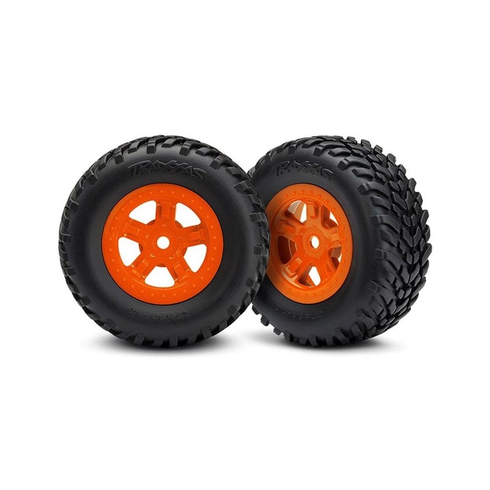 Traxxas Tires and wheels glued (orange wheels sct off-road ) TRX7674A