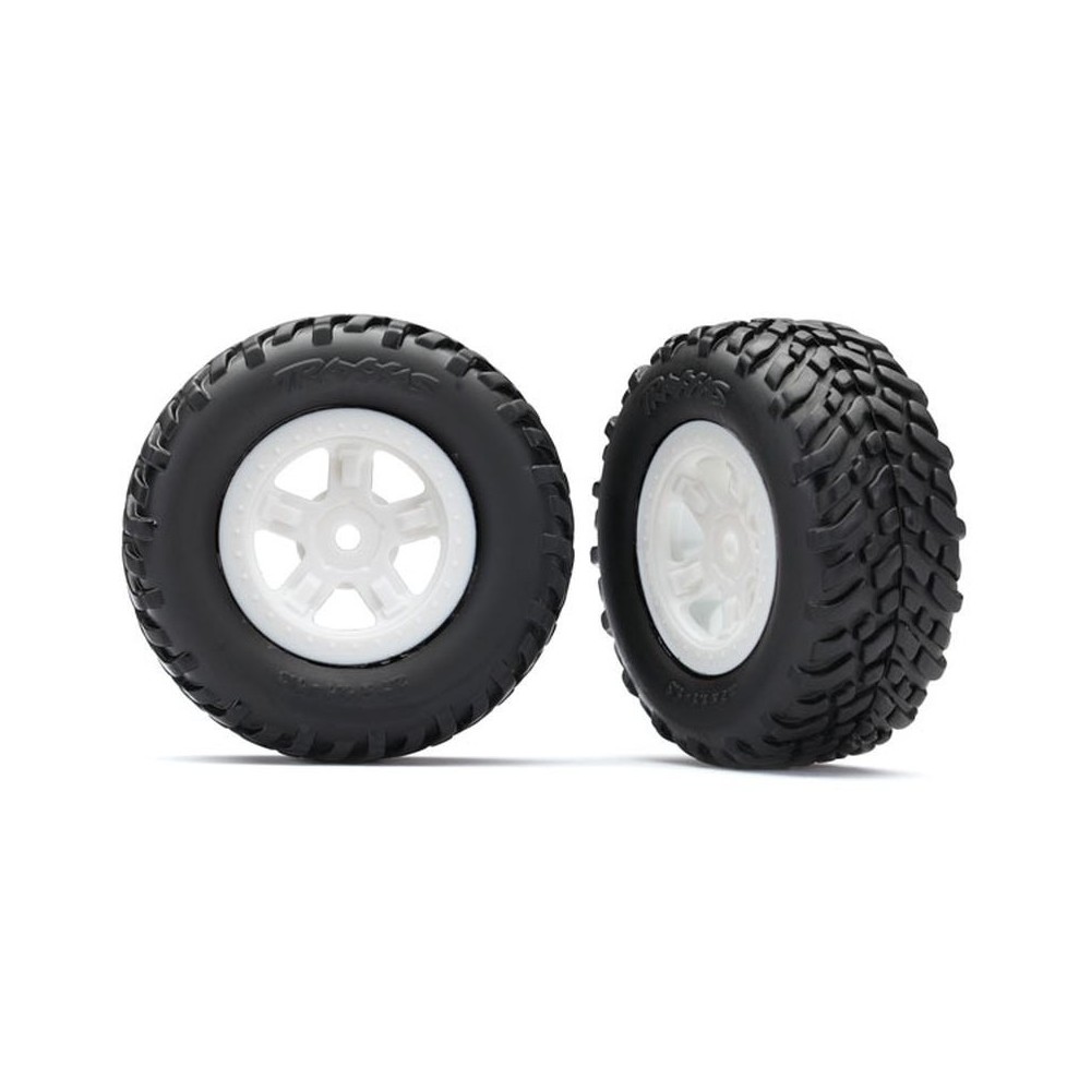 Ruedas montadas pegadas SCT blancas off-road Traxxas TRX7674X Ruedas montadas pegadas SCT blancas off-road Traxxas TRX7674X