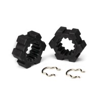 Traxxas Wheel hubs hex (2) hex clips (2) TRX7756