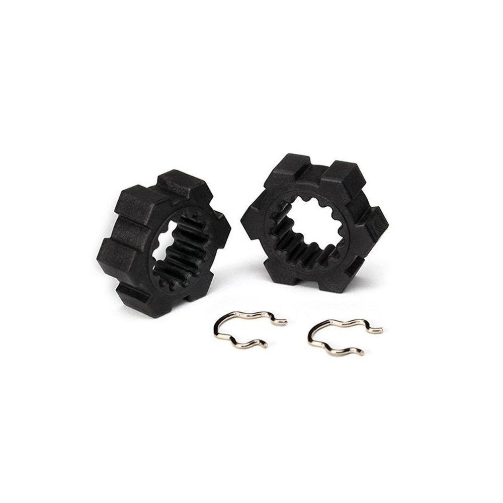 Traxxas Wheel hubs hex (2) hex clips (2) TRX7756 Traxxas Wheel hubs hex (2) hex clips (2) TRX7756