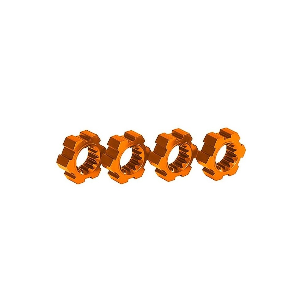 Traxxas Wheel hubs hex aluminum (orange-anodized) (4) TRX7756-ORNG