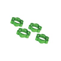 Traxxas Wheel nuts splined 17mm serrated (green-anodized) (4) TRX7758G