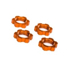 Traxxas Wheel nuts splined 17mm serrated (orange-anodized) (4) TRX7758T