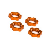 Traxxas Wheel nuts splined 17mm serrated (orange-anodized) (4) TRX7758T