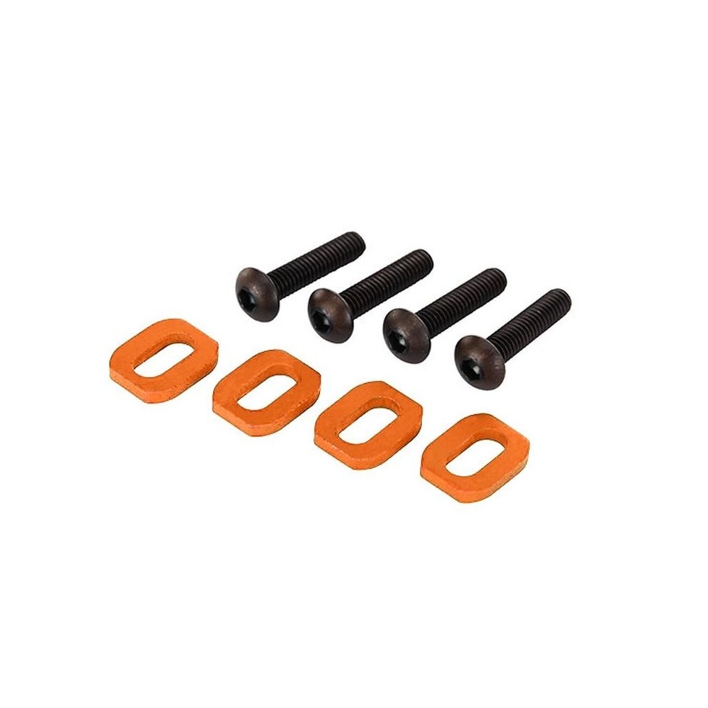 Arandelas soporte motor aluminio 4x18mm naranja TRX7759-ORNG