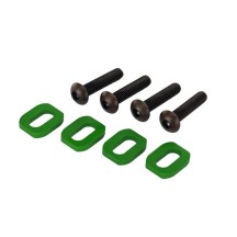Traxxas Washers motor mount aluminum (green-anodized) (4) 4x18mm TRX7759G
