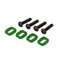 Traxxas Washers motor mount aluminum (green-anodized) (4) 4x18mm TRX7759G